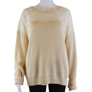 Essentiel Antwerp Designer Lace and Knit Pullover